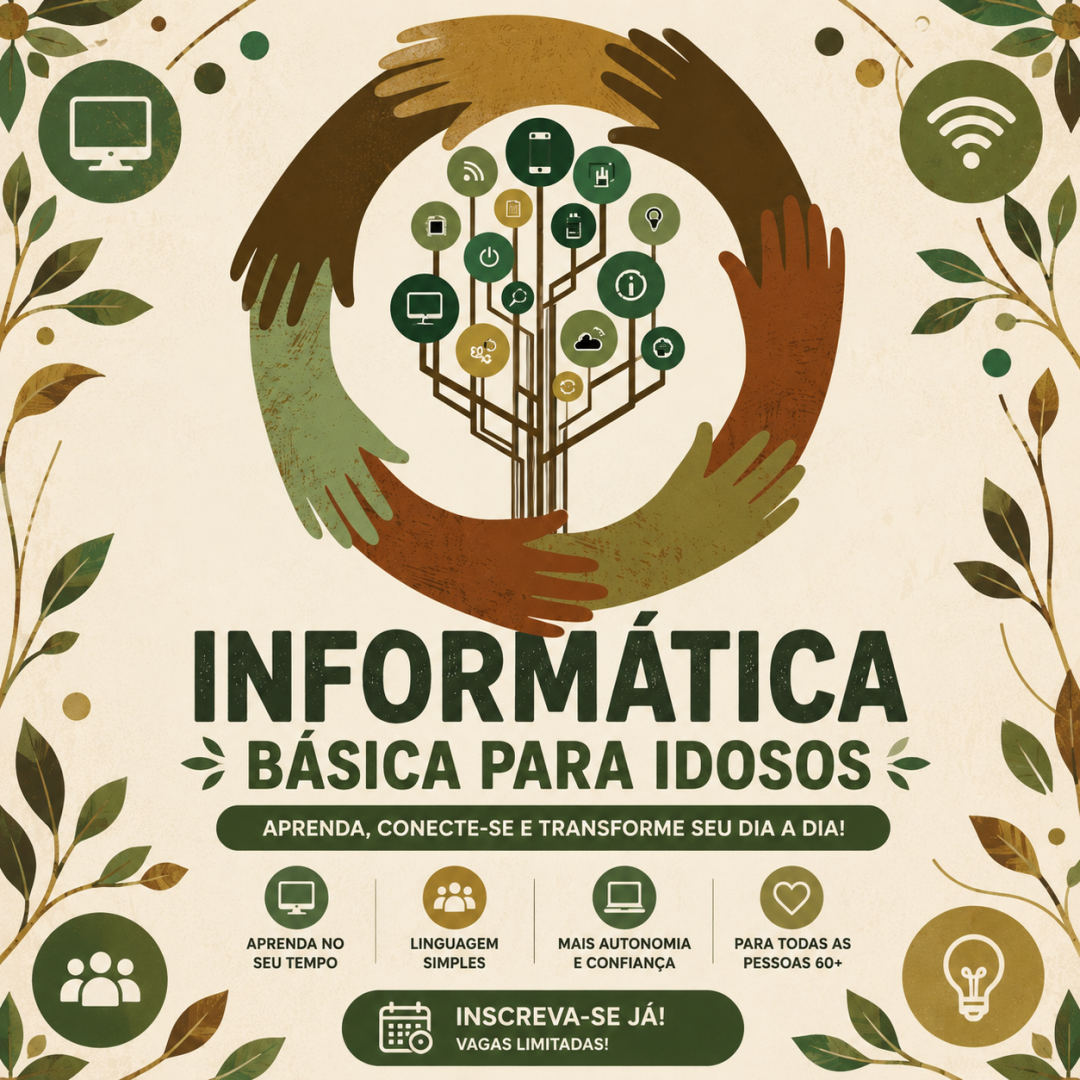 Aula Inaugural do curso de Informática 60+ para idosos